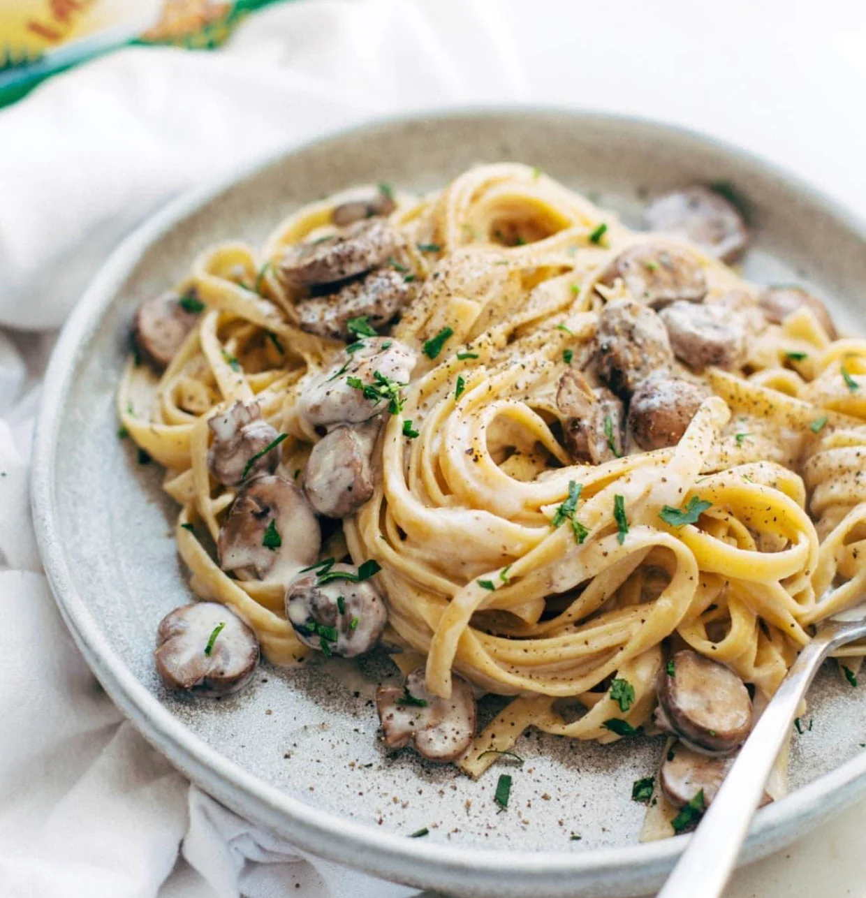 Creamy Mushroom Fettuccine